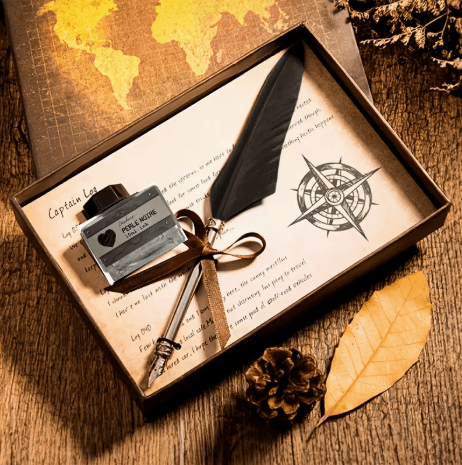 European Vintage Quill Pen Gift Set